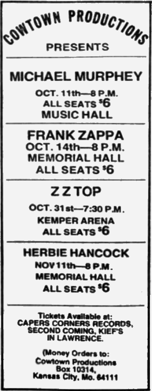 14/10/1975Soldiers And Sailors Memorial Hall, Kansas City, KS